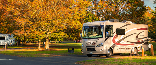 RV Camping at Lums Pond State Park